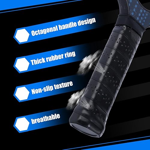 Miniatura 5 de 6.0 Pickleball Paddles, Edgeless Pickleball Paddle, T700 Carbon Fiber Pickleball Paddle,16MM Polypropylene Honeycomb Core, Air Open Throat, Enhanced