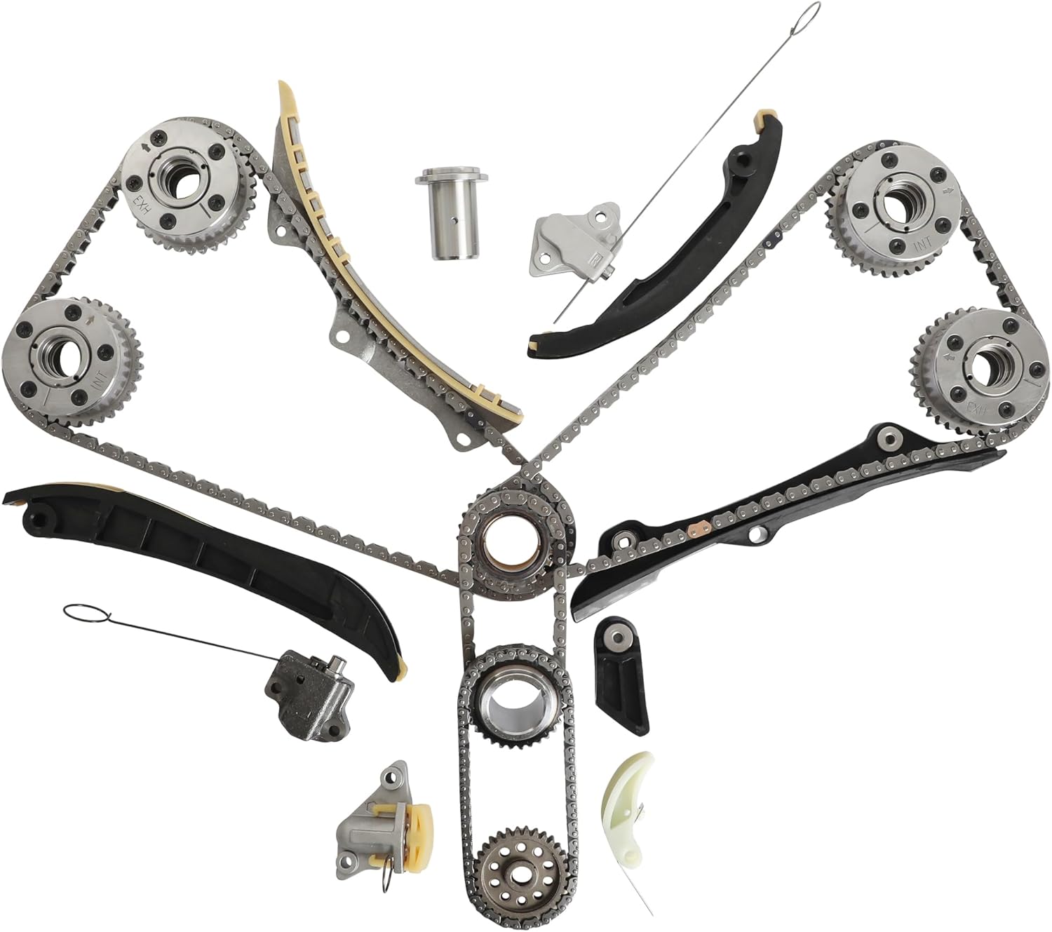 3.6 Timing Chain Kit w/ 4 VVT Sprockets Fit for Dodge Charger Durango Jeep Grand Cherokee Wrangler Chrysler 300 RAM 1500 3.6L V6 2011-2019 5184352AF 5184370AH