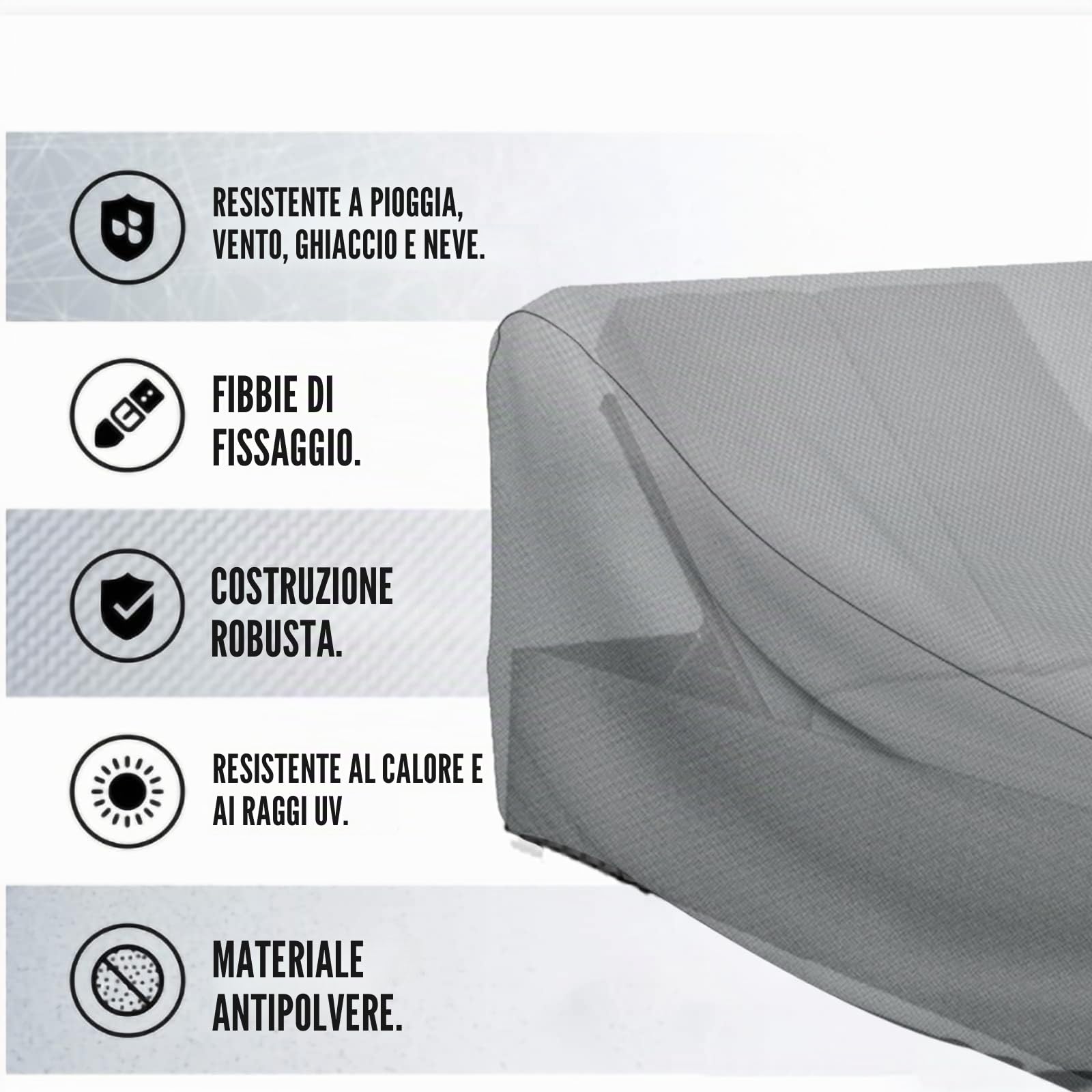 Schleuder Copri Lettino 2 Persone 210 x 160 x 35/75 cm Copertura 420D Doppia Lettino Esterna Impermeabile Doppio Lettino Sdraio Relax Lettino Giardino Copertura Protettiva Antivento Anti UV