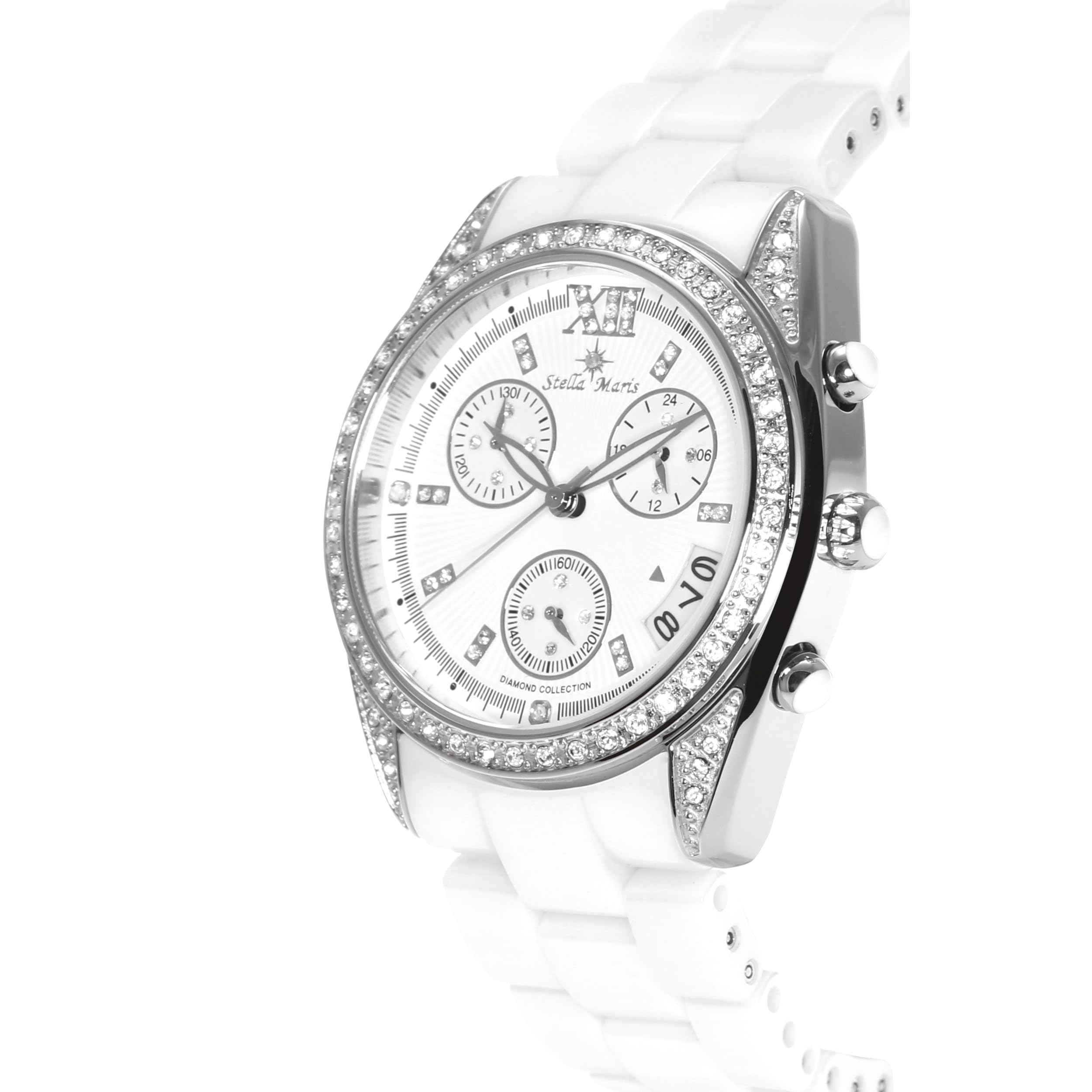 Stella Maris - STM15F1 - Orologio da donna Analogico al quarzo Quadrante bianco Cinturino in ceramica Bianca