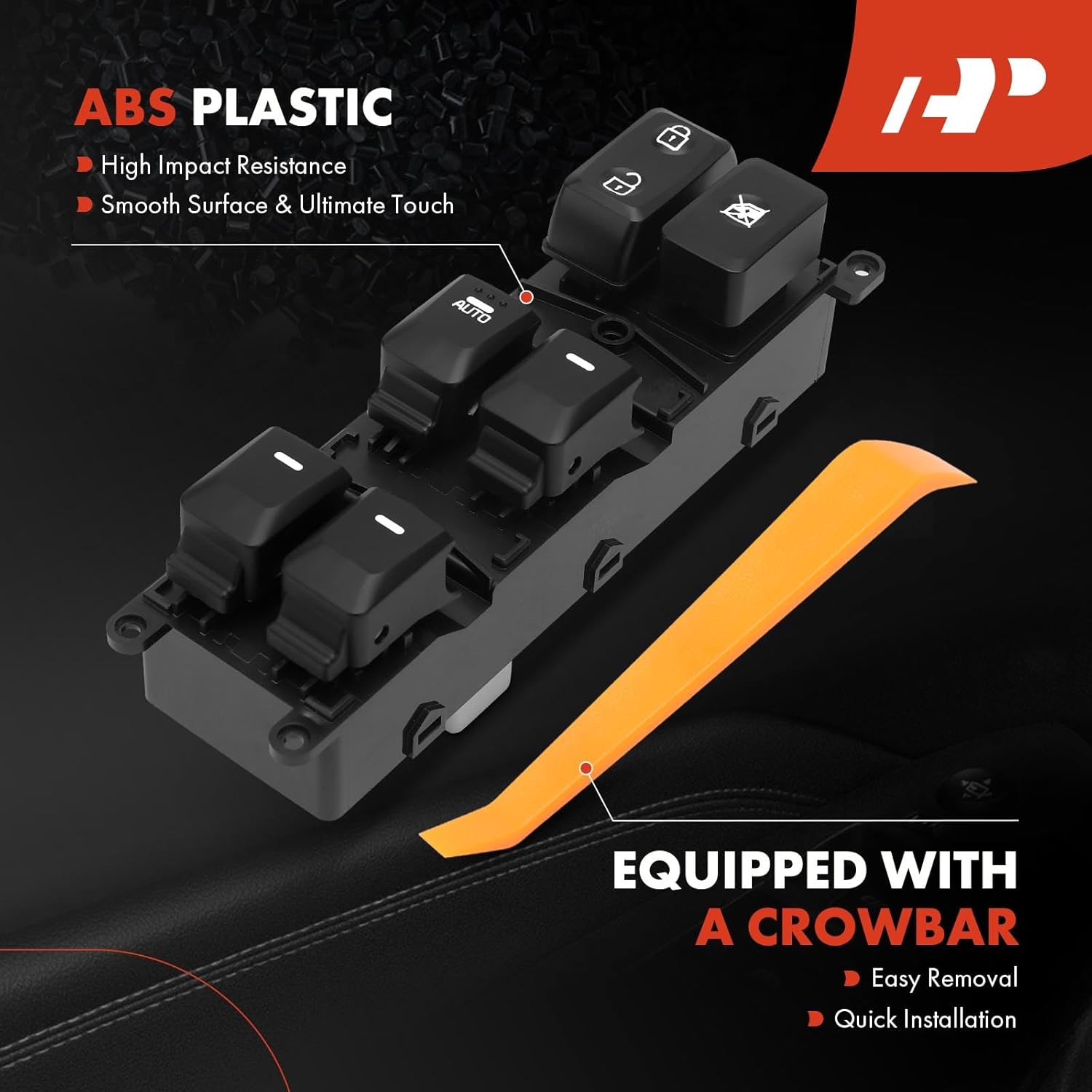 A-Premium - Front Left Driver Side - Master Power Window Switch - Compatible with Kia Rio 2013-2014 - Replace# 93570-1W155