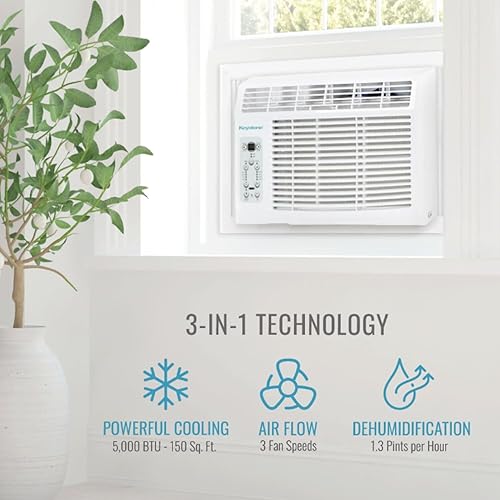Miniatura 5 de Keystone Aire acondicionado y deshumidificador de ventana de 5,000 BTU, unidades de aire acondicionado de ventana para apartamento, sala de estar
