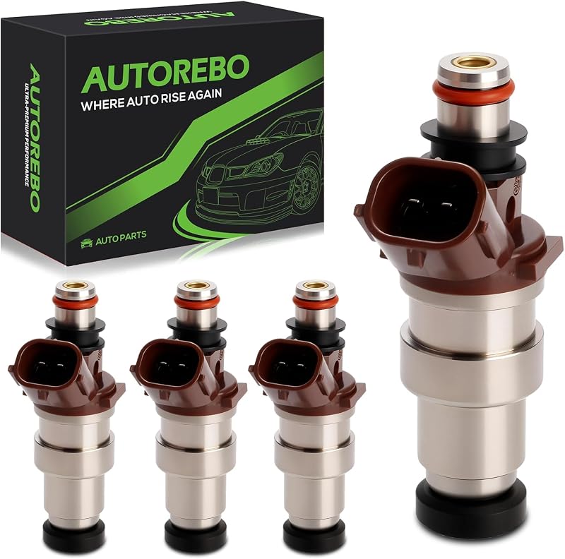 Injetores de combustível AUTOREBO FJ377 para Toyota 4Runner, Tacoma e T100 2.7L – Conjunto com 6 unidades
