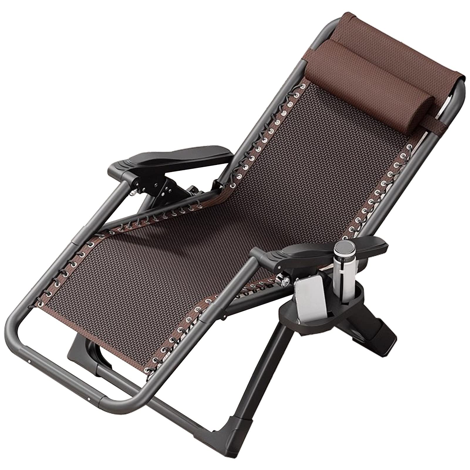 Chaise inclinable pliante avec repose-pieds réglable pour un confort extérieur