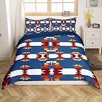 Vista 13 de Funda de edredón azteca marrón, juego de ropa de cama bohemio occidental para niños, niñas, adolescentes, bohemio, exótico, indio, funda de edredón