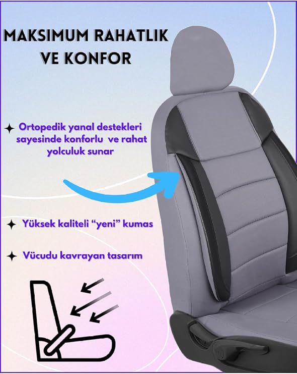 Ford Focus 1 Araçlara Uyumlu Tam Takım Cover G Model Oto Koltuk Kılıfı