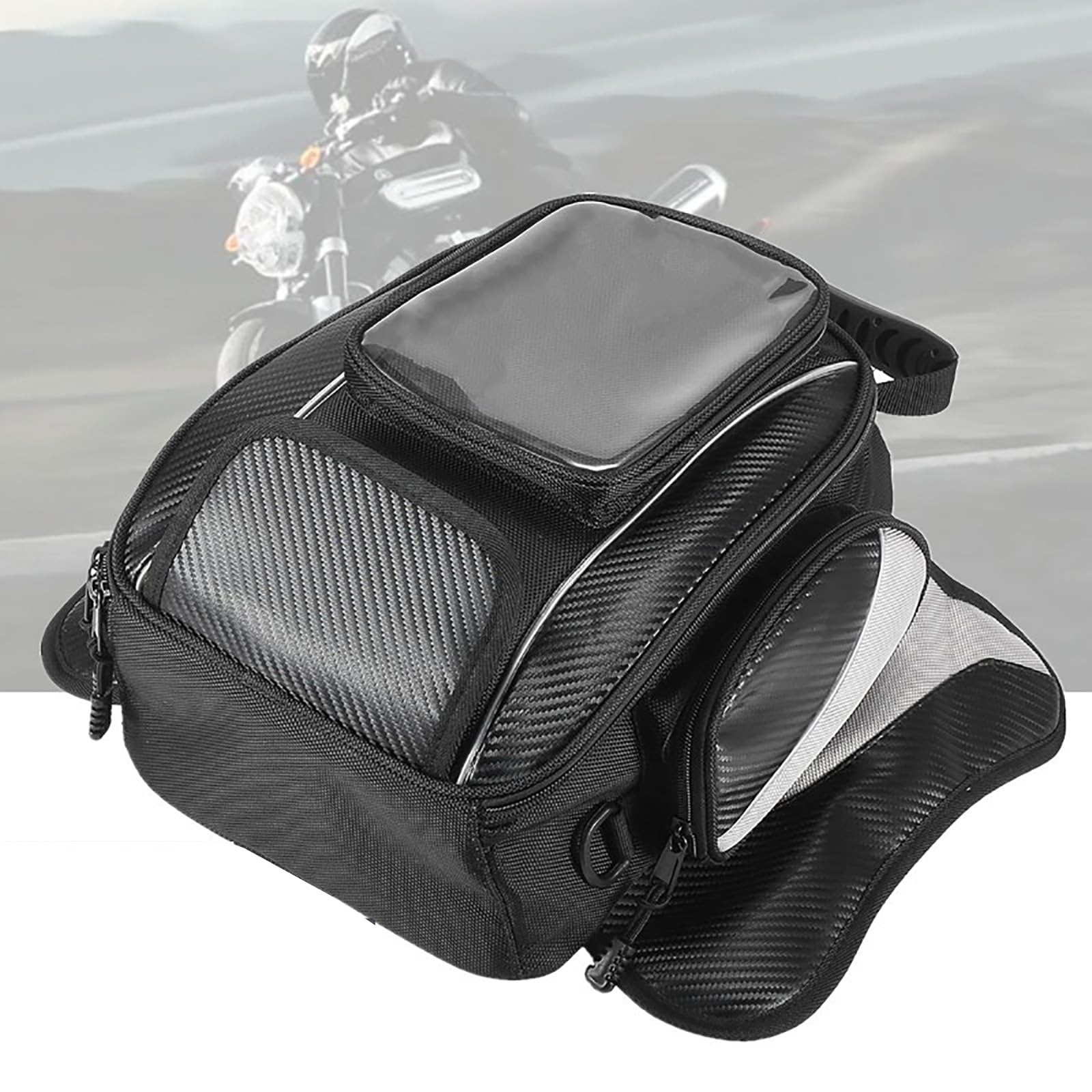 Sacoches Réservoir Magnétique pour Moto pour Triumph Scrambler, Sac à Dos de Moto avec étui pour Téléphone à écran Tactile, Sac de Rangement de Voyage pour Moto