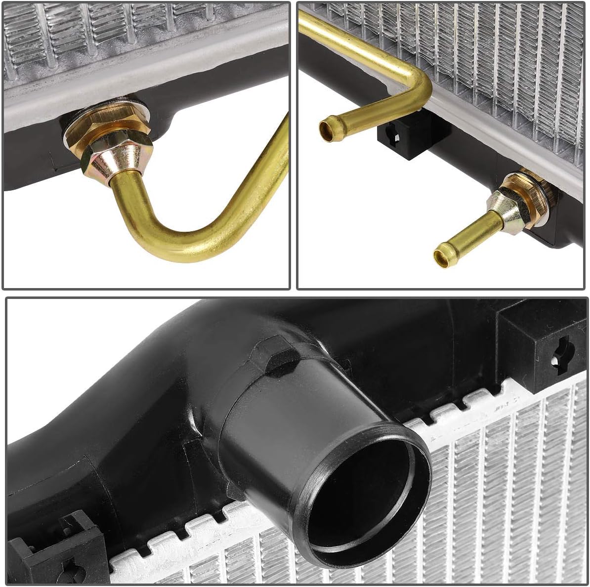 DNA Motoring OEM-RA-2675 OE Style Aluminum Cooling Radiator Compatible with 04-11 Endeavor 3.8 AT,29-3/8" W X 19-11/16" H X 1" D,1-3/8" Inlet / 1-3/8" Outlet