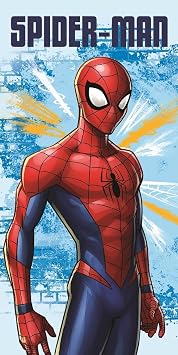 Carbotex Spiderman SPD23555-R Beach Towel Bath Towel Cotton 70 cm x 140 cm Blue