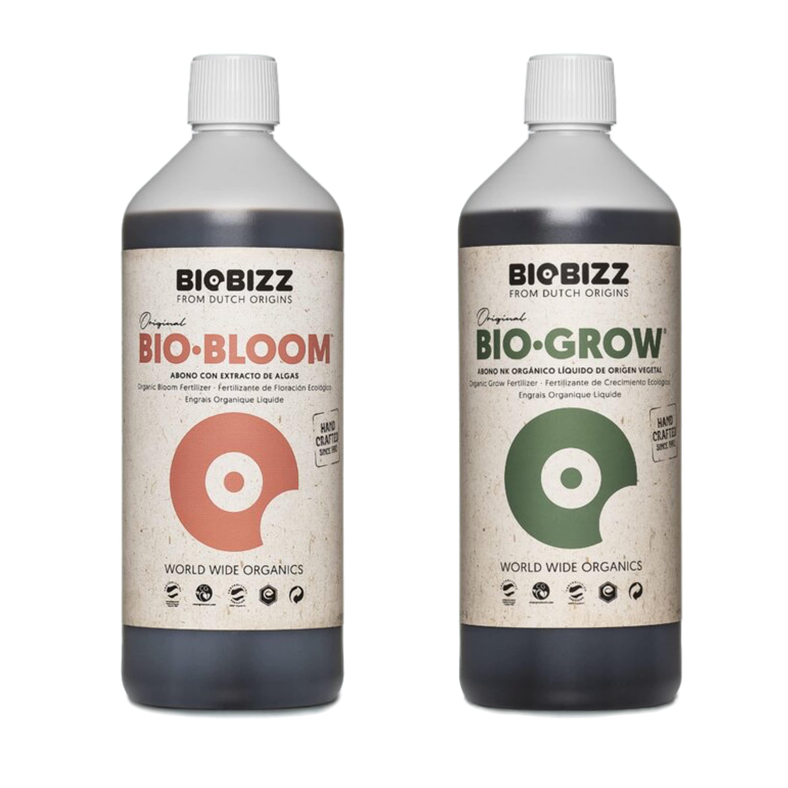 BioBizz Bio Grow + Bio Bloom 2x1 Liter Set Blte NPK Wachstum Dnger +  Pipette : Amazon.de: Garten