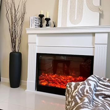 Fireplace Decorative Flame Light with Built-in Electric Fireplace, Fireplace Decorative Flame Light with Log Set Flame Burning Effect, Fireplace Light, Simulated Flame Effect, Realistic Flame, No