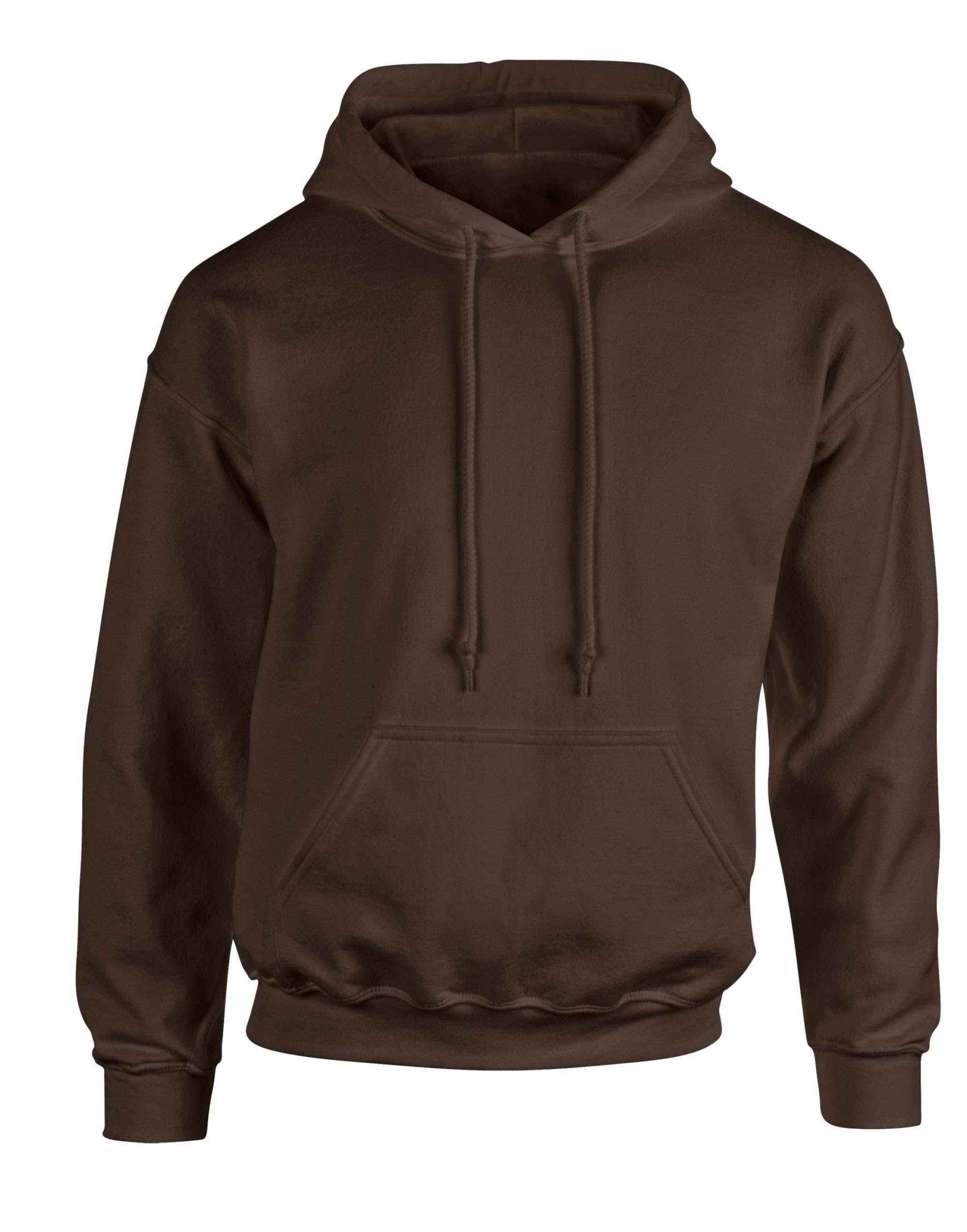 Aremie Plain Pullover Hoodie Mens Ladies Hooded Sweatshirts Unisex Hoody Sweat Top Jumper, Dark Chocolate Brown (2XL)