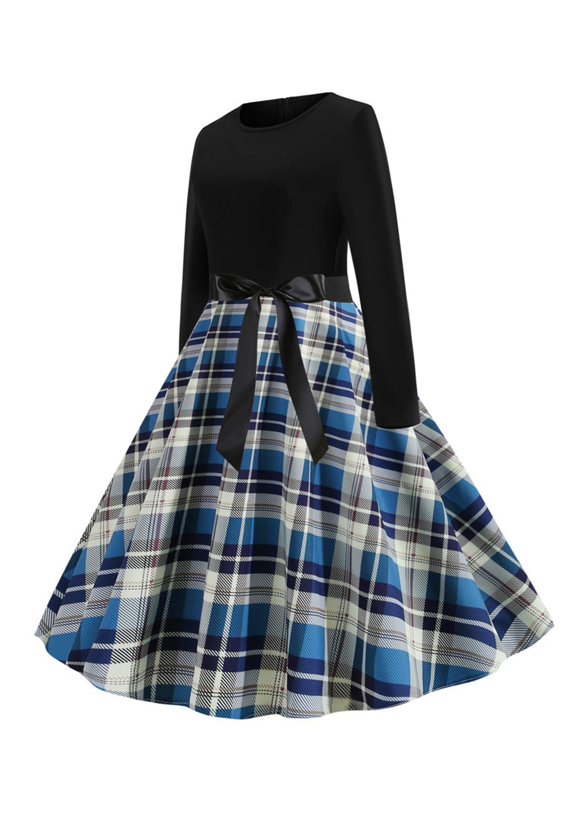 Femme Robe de Hepburn Robe de Soirée Cocktail Rétro Robe Vintage Rockabilly Classique Robe