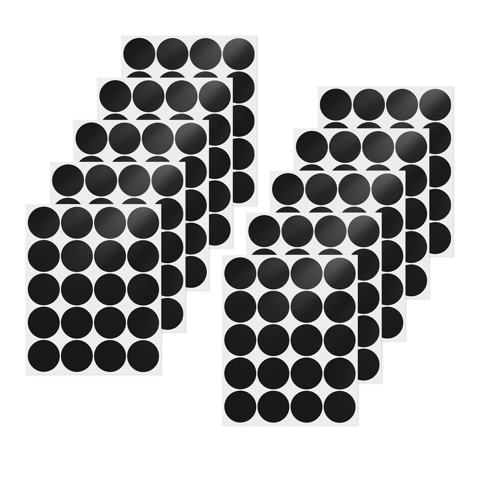 Black Dot Stickers 50 mm Vinyl Self-Adhesive Waterproof Circle Labels Removable Round Decals Coloured Coding Tag for Office Inventory Pack of 200
