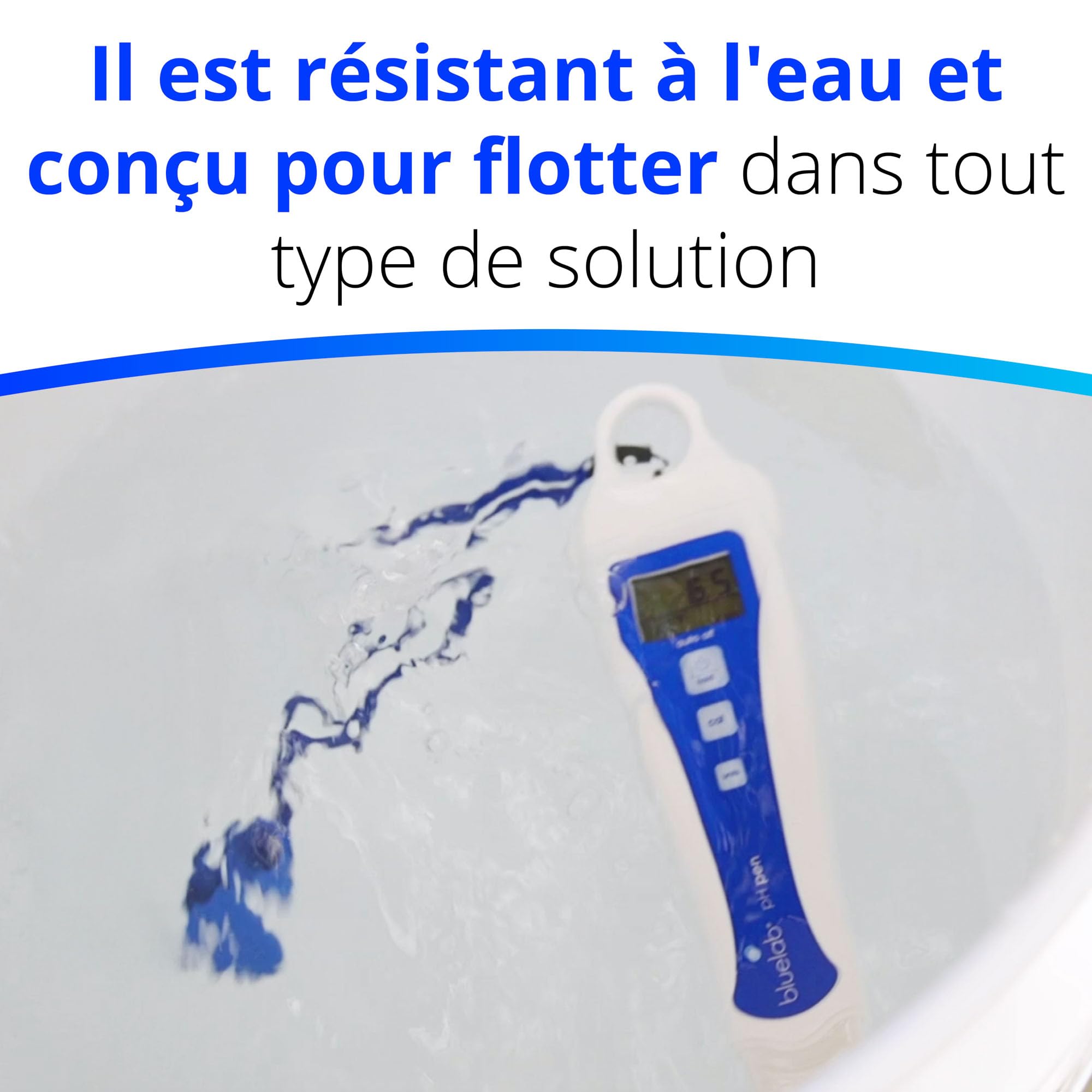 Bluelab Testeur de poche PENPH Pen entièrement étanche, étalonnage facile, sonde à double jonction pour une précision et une durabilité améliorées, blanc
