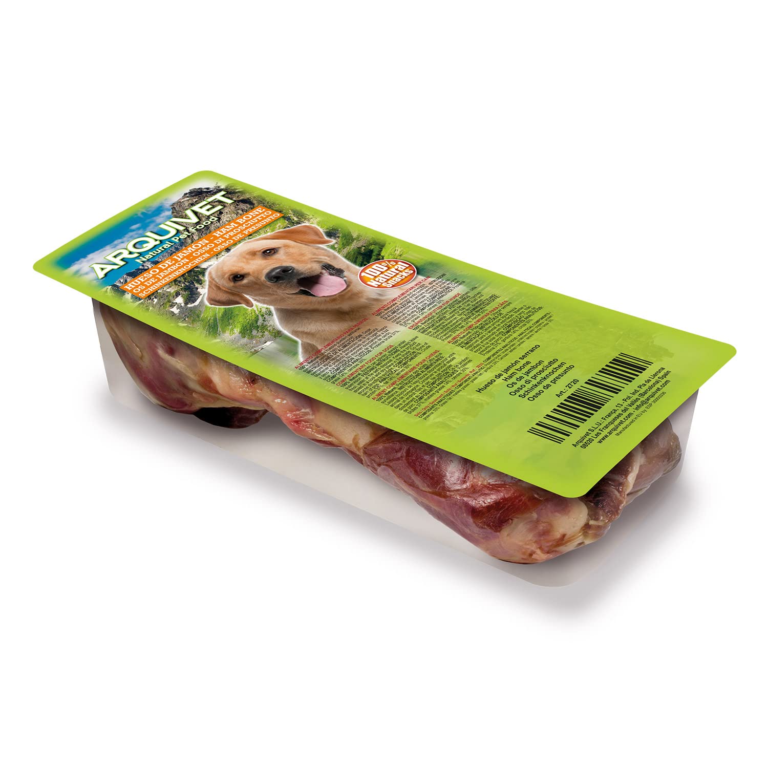 ARQUIVET Osso di prosciutto naturale Snack naturali per cani 15 unità