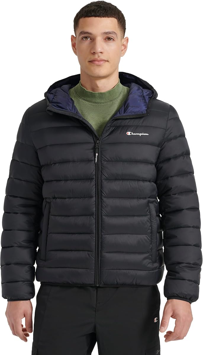 Champion Men's Performance Lightweight Puffer Jacket With Hood
