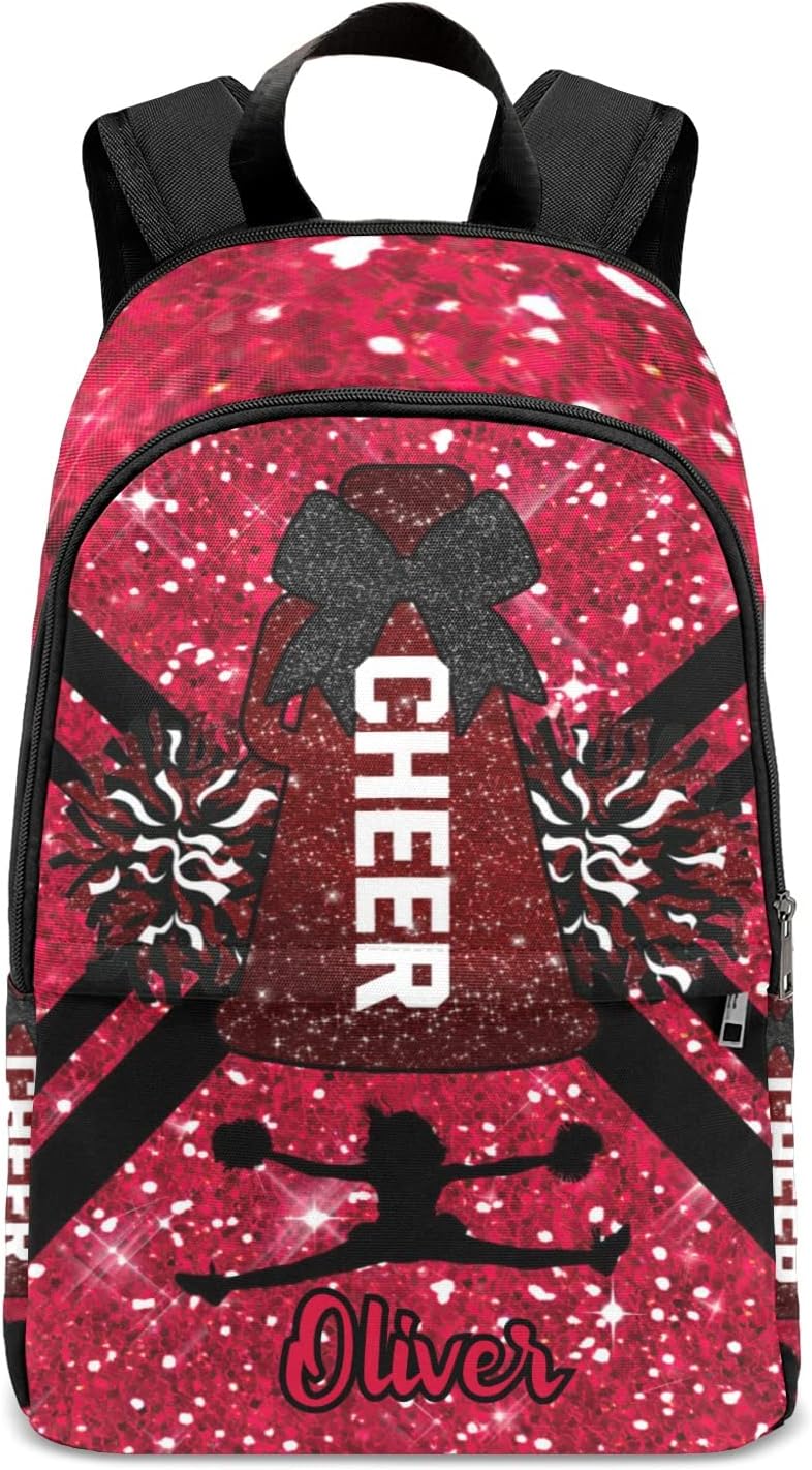 Light Red Cheerleader Cheer Backpac Shoulder Casual Travel Daypack Computer Laptop Bag for Women Men Gift