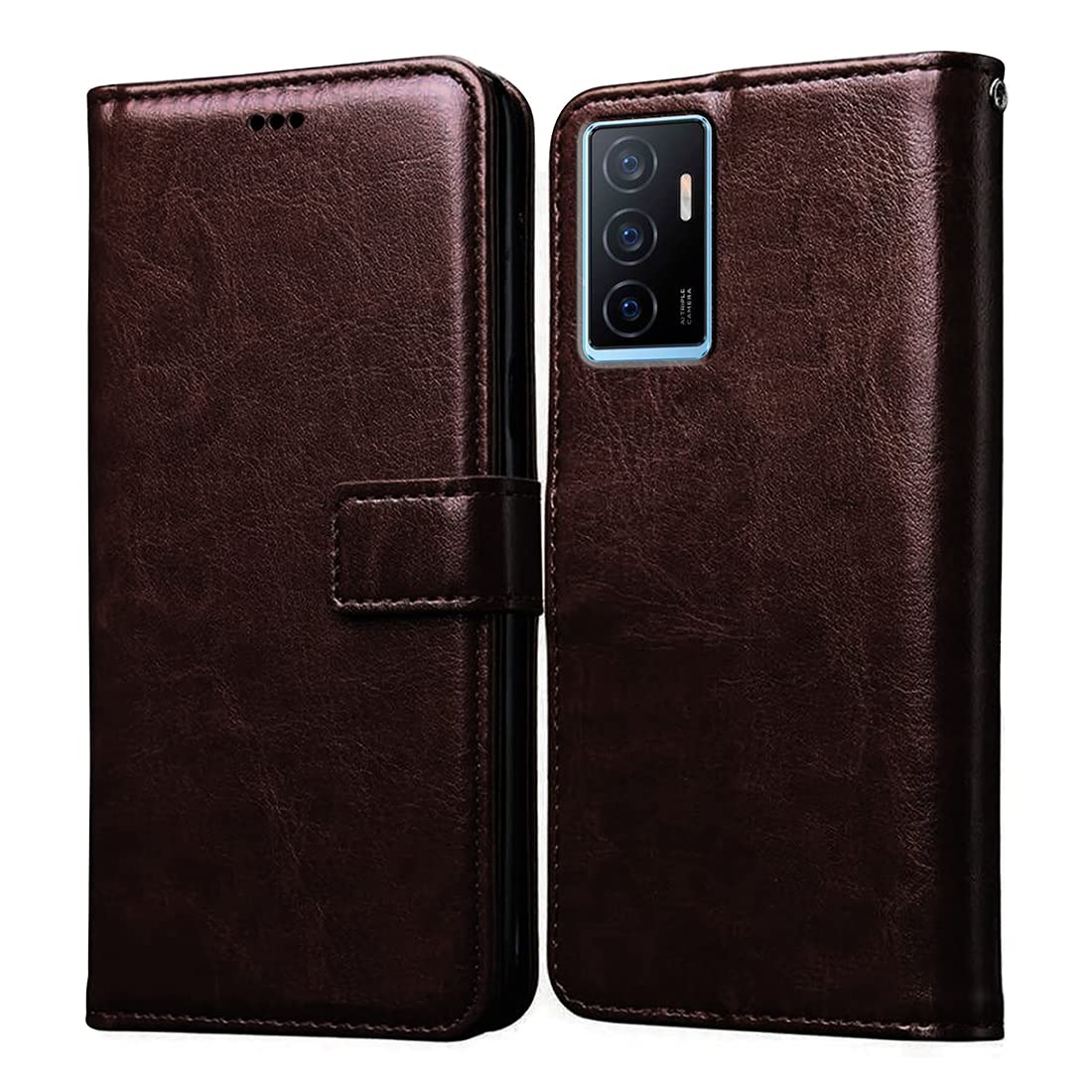 Amazon Brand- Solimo Flip for Vivo Y75 4G (Leather_Coffee) (B0BGSNZTJ6) Amazon Price History, Amazon Price Tracker