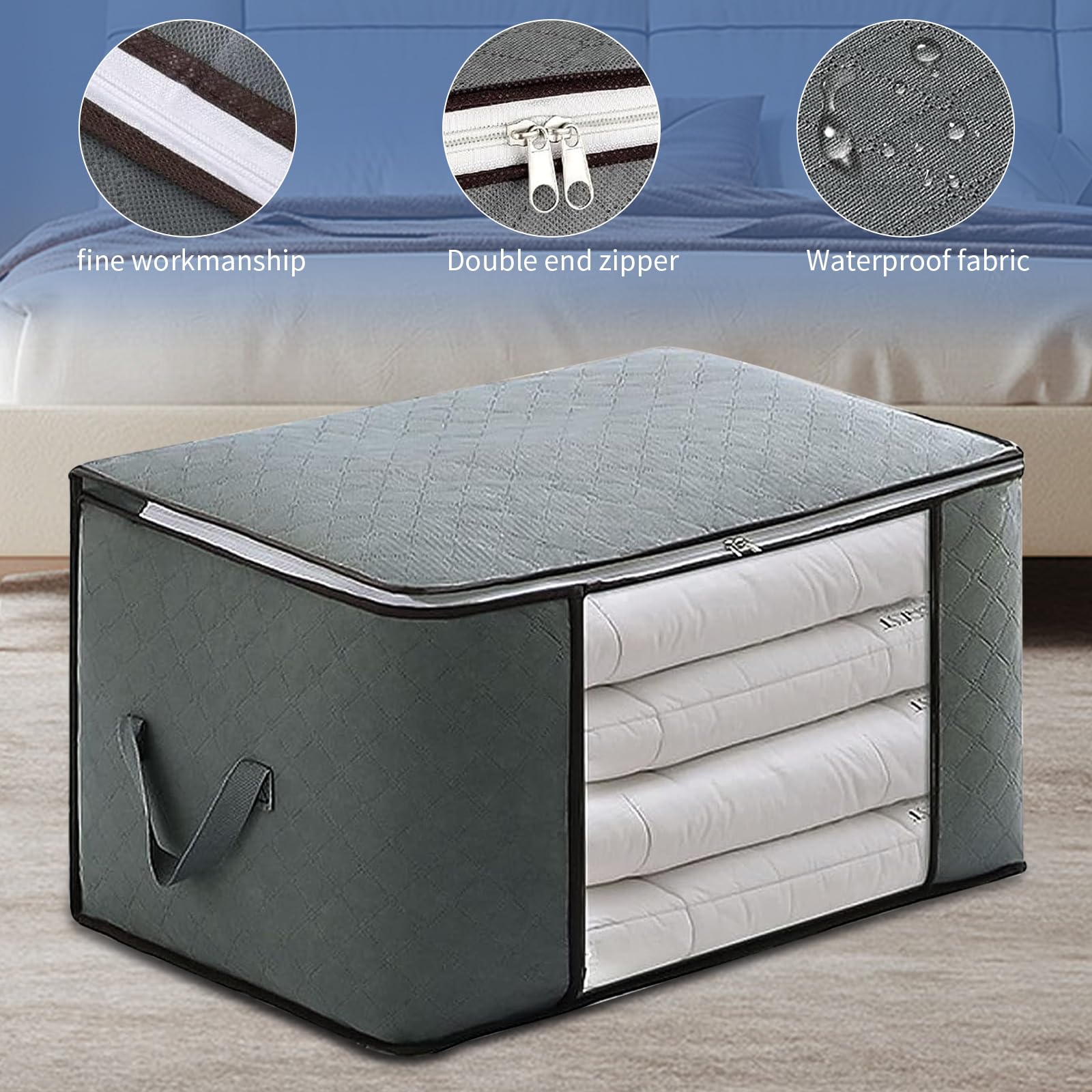 6 Scatole Organizzatrici Armadio Pieghevoli - Salvaspazio Per Vestiti E Coperte