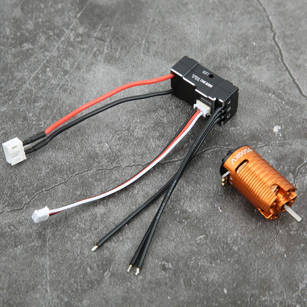 Silnik bezszczotkowy, 1410 silnik bezszczotkowy 18A ESC RC akcesoria zamienne część zamienna (pomarańczowy 9500 KV)
