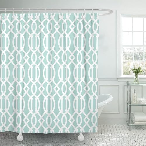 Geometric Green Curtains Amazon Com
