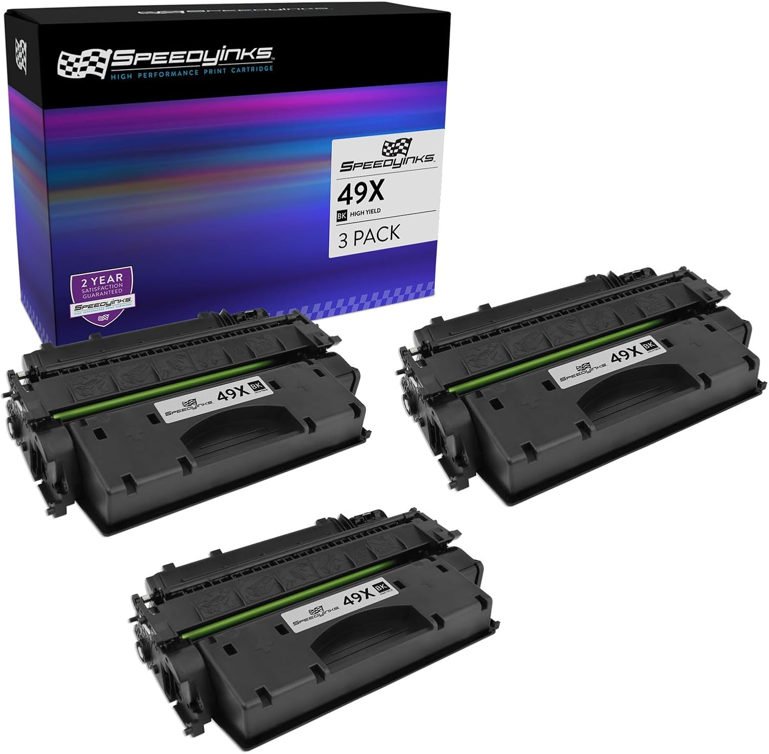 SPEEDYINKS Inks Compatible Toner Cartridge Replacement for HP 49X High Yield (Black, 3-Pack) for use in HP Printer LaserJet: 1320, 1320n, 1320nw, 1320t, 1320tn, 3390 and 3480