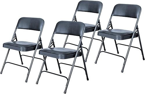 OEF Furnishings OEF1200 Series - Sillas plegables acolchadas de vinilo resistente de alta calidad, capacidad de grado comercial de 500 libras