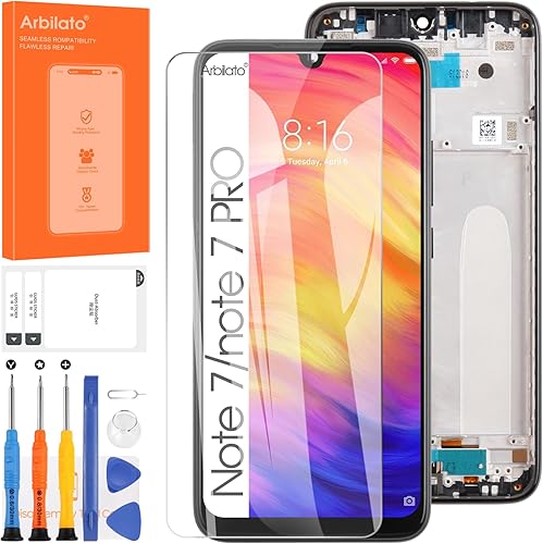 Pantalla para Xiaomi Redmi Note 7 Reemplazo de pantalla para Redmi Note 7 Pro Pantalla LCD M1901F7G, M1901F7S Pantalla táctil Digitalizador Asamblea