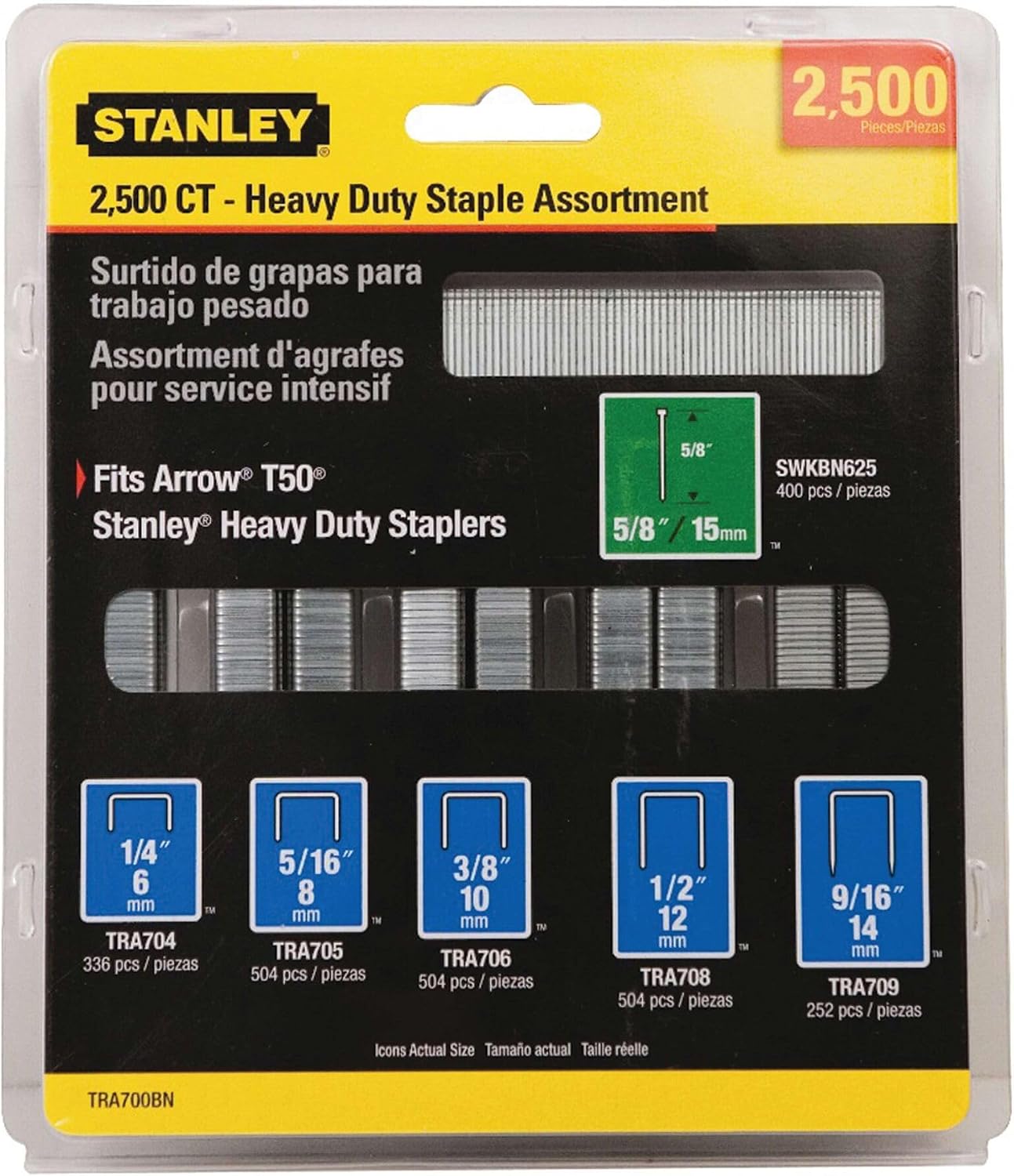 STANLEY Heavy Duty Staple and Brad Assortments (2500 PK)