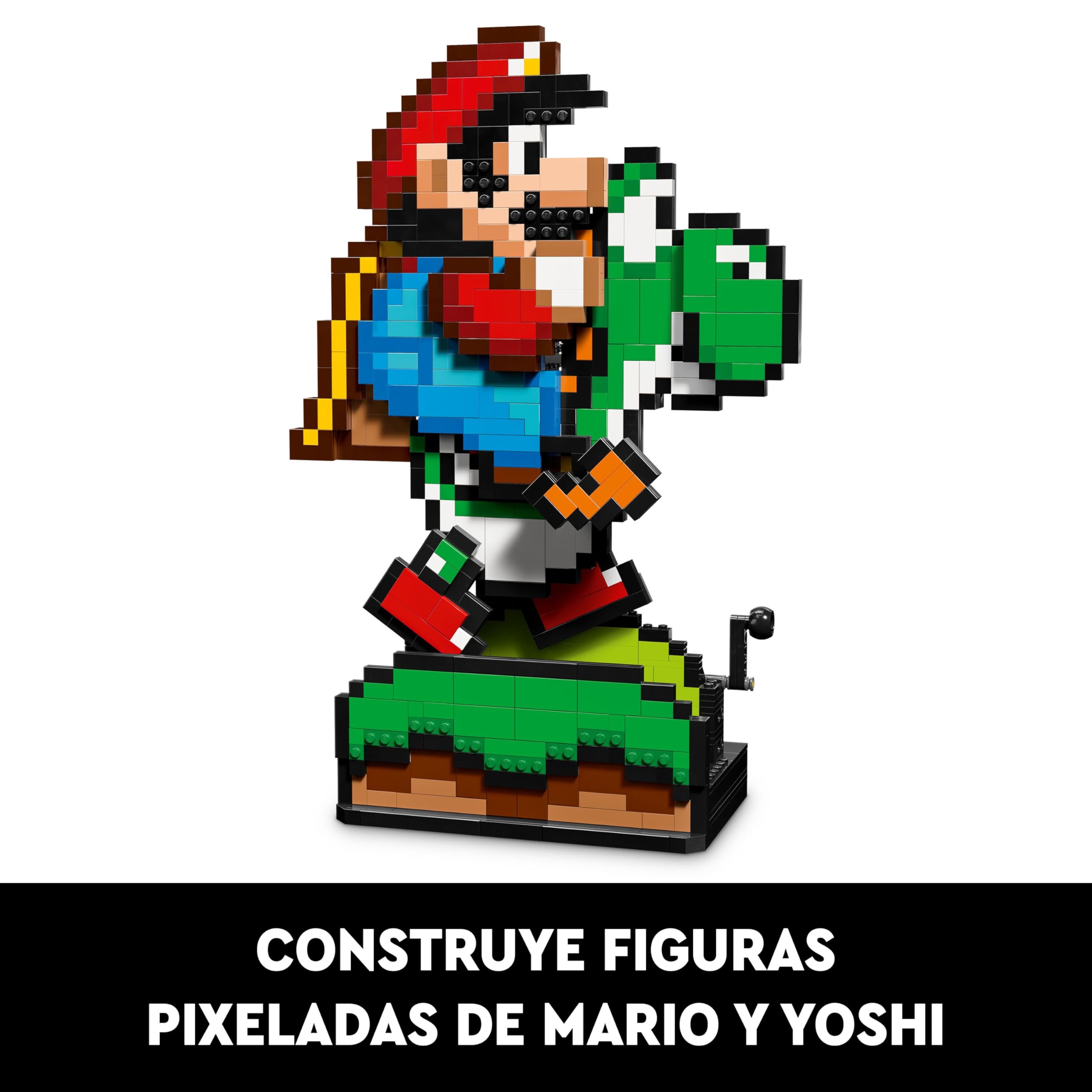 LEGO Super Mario World: Mario y Yoshi Kit de Maquetas para Adultos para Colección de Nintendo, Figuras Pixeladas, Regalo para Hombres y Mujeres, Decoración del Hogar y la Oficina 71438