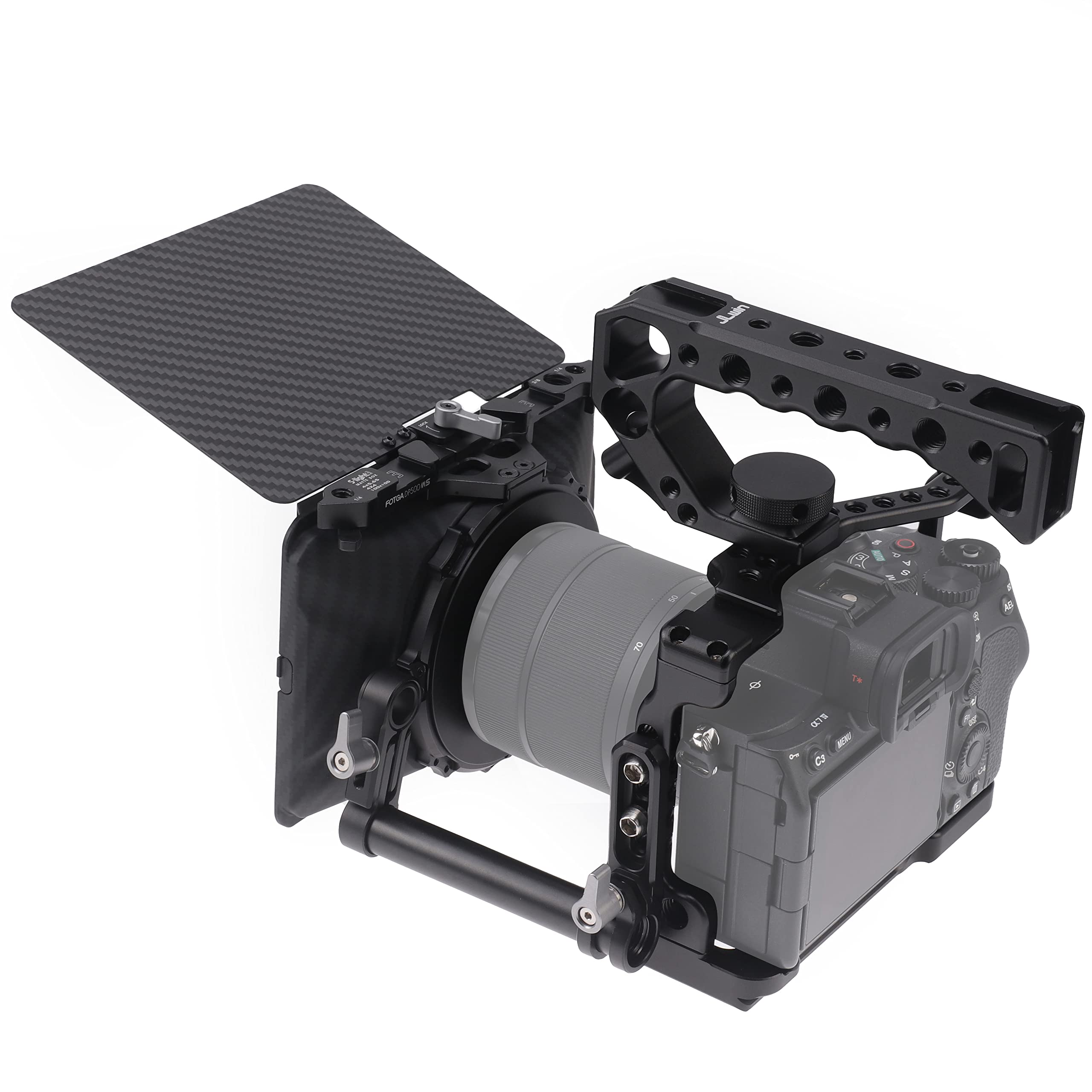 Mini Matte Box (Boîte à Filtres) Hersmay Pour Appareils Photo - Supporte Filtres 4x4", 15mm Rods