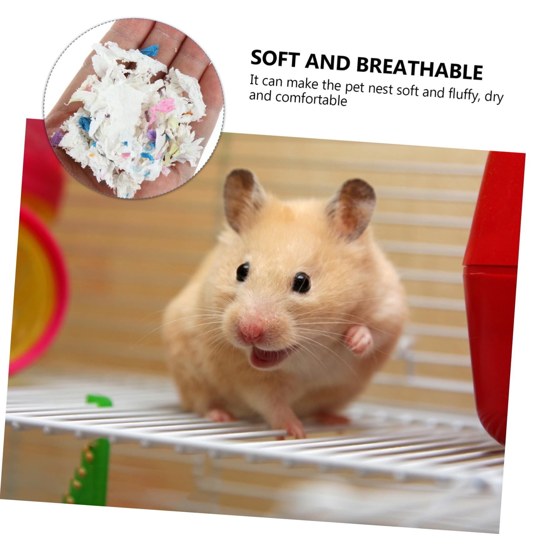 Hamsterkäfigpapier als Käfigauskleidung 450g aus Papier Super Saugfähig und Komfortabel Papiereinlage für Kleintierbetten für Hamster und Meerschweinchen