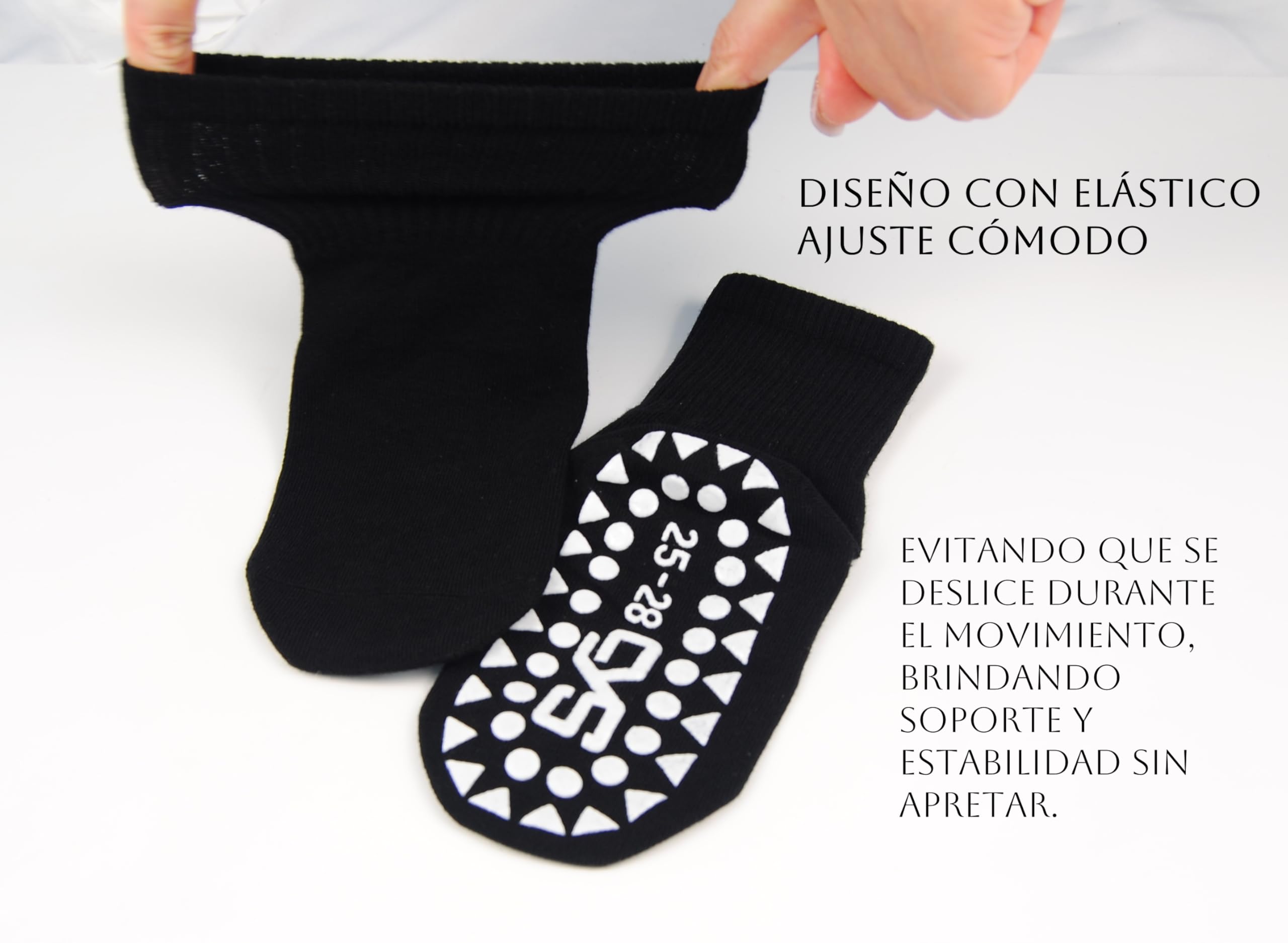 CYS Calcetines Antideslizantes 6 Pares para Deportivos Yoga, Pilates, Baile y Uso Diario Algodón Peinado Absorbente y Transpirable Unisex Para Niños Y Adultos