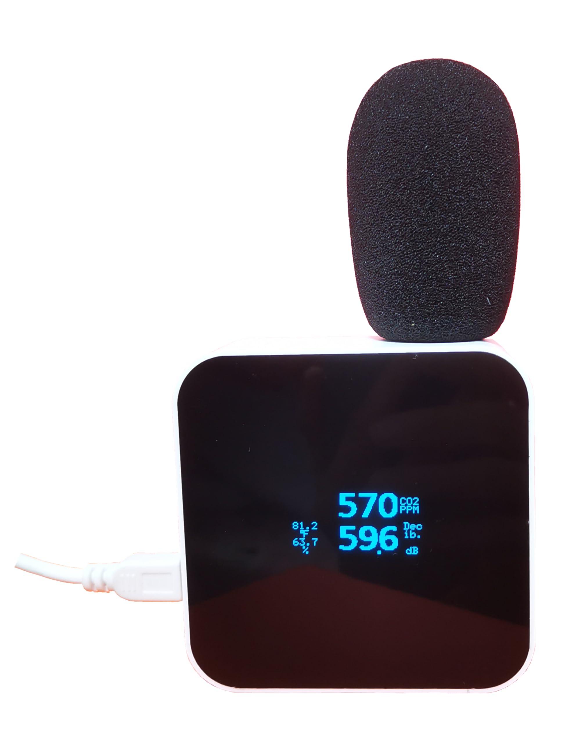 Air Quality Monitor CO2 Monitor CO2 Detector Carbon Dioxide Detector, Decibel Monitor Sound Noise Meter 30-130dB Range, Applications for Home, Classroom, Office, Factory, Hotel, Restaurant