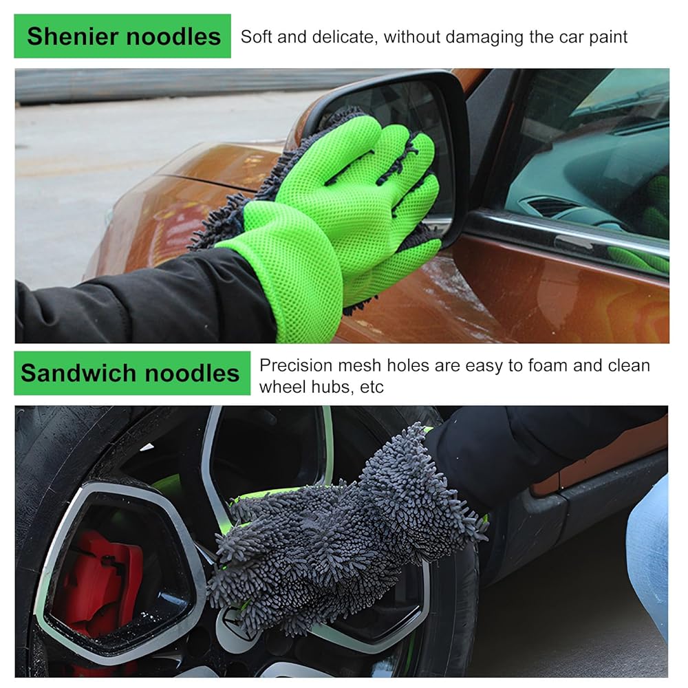 Scratch-Free Double-Sided Car Wash Mitts (2 PCS) view 4