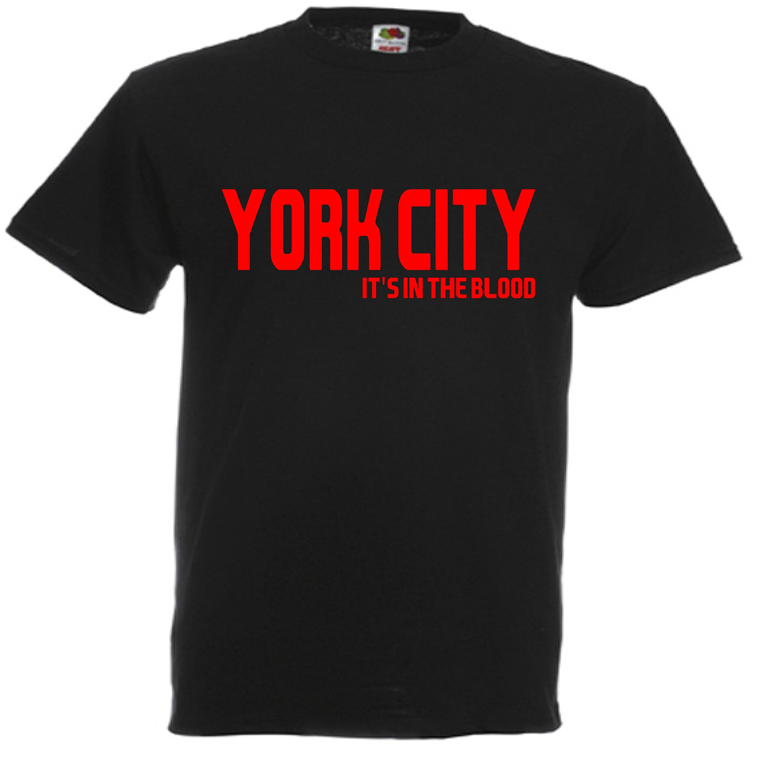 York City It's in the Blood Football Gift T-Shirt idea FC Present top J20 (Adult Large)