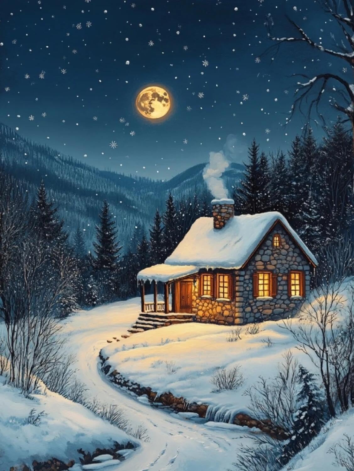 Rqwybcaxn Bead Embroidery Kits Cartoon House 40x50cm