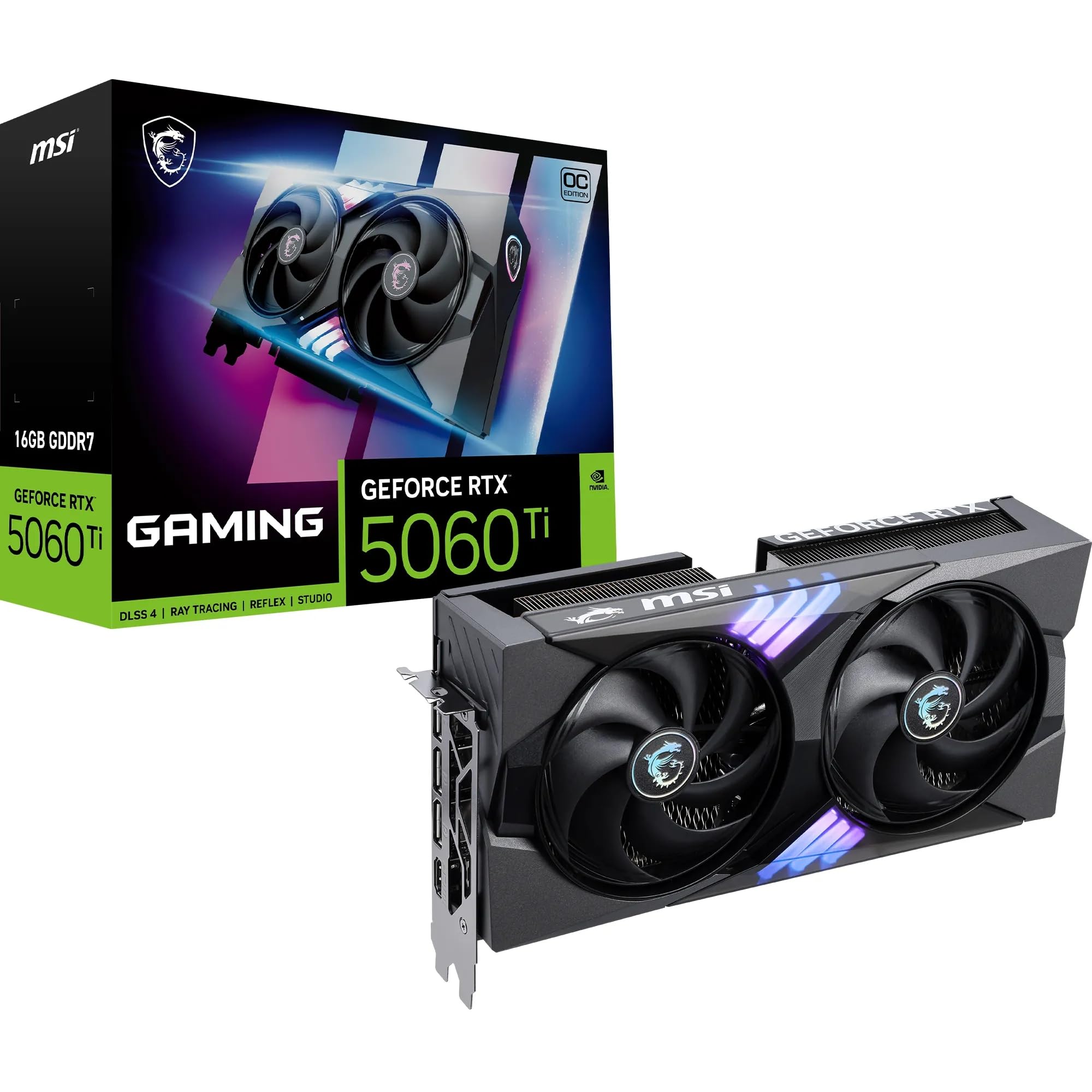 MSI GeForce RTX 5060 Ti 16G Gaming OC - 16GB GDDR7 (28Gbps/128-bit MSI GeForce RTX 5060 Ti 16G Gaming OC - 16GB GDDR7 (28Gbps/128-bit