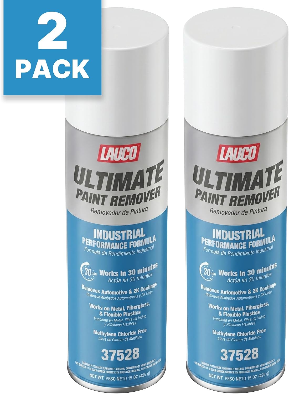 LAUCO Ultimate Paint Remover Spray Industrial Strength Fast Acting Paint Stripper Removes Automotive Coatings 2K Finishes Works on Metal Fiberglass and Chloride Free 37528 (2)