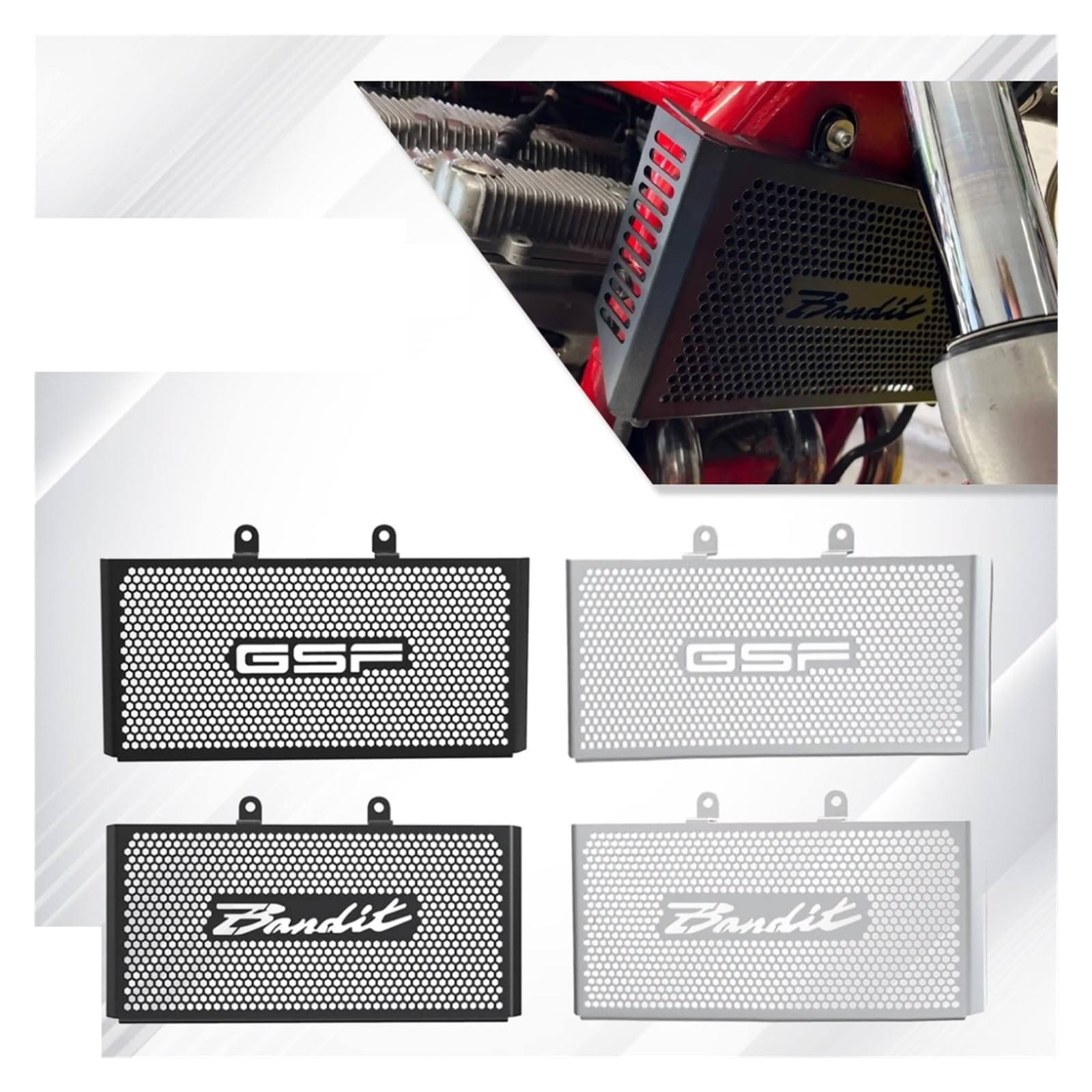 Grille de Radiateur de Moto pour GSF600 GSF600S GSF650 GSF650S pour Bandit GSF 600 650 S 1995-2006 Couvercle De Protection Calandre Moto Gardes Refroidisseur D'huile