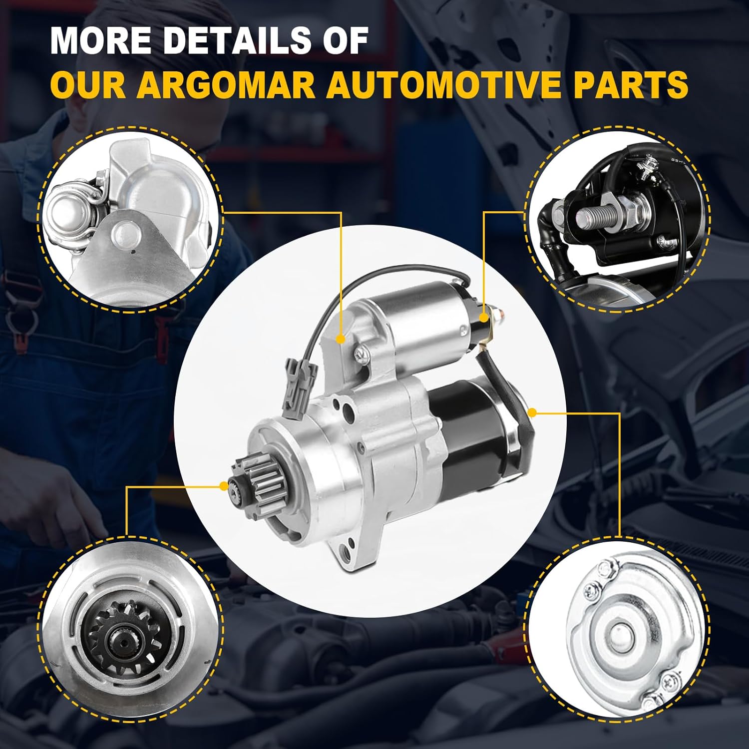 Starter Motor 17834N OEM Replacement – Fits Infiniti QX4 (2001–2003) and Nissan Pathfinder (2001–2004) – Direct Fit for V6 3.5L 3498cc Engines