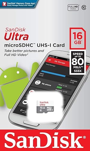 Miniatura 2 de SanDisk Micro SDXC Ultra (paquete de 10) Tarjeta de memoria flash MicroSD TF 16GB 16G Clase 10 SDSQUNB-016G Bundle con (1) Lector de tarjetas de