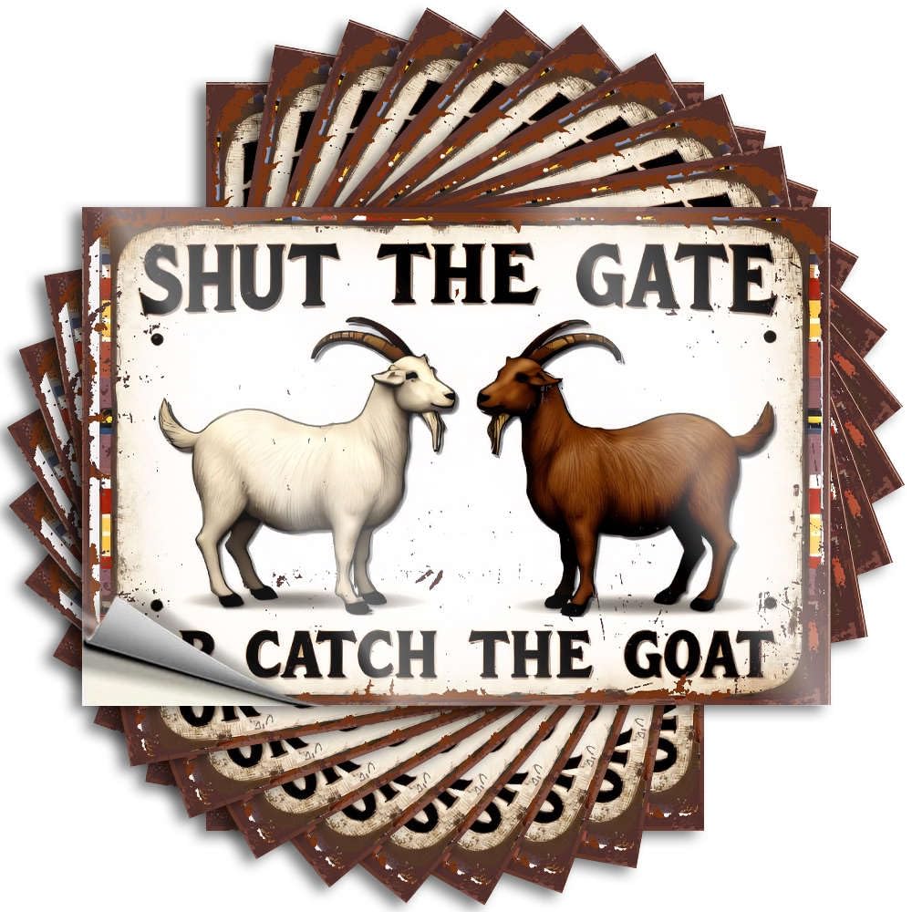 Lover Saying Aesthetic Decals, Beauty Room Decor Cute Pattern Design for Beer Notebook | Window Removable Vinyl Shut The Gate Or Catch The Goat(8X12CM)