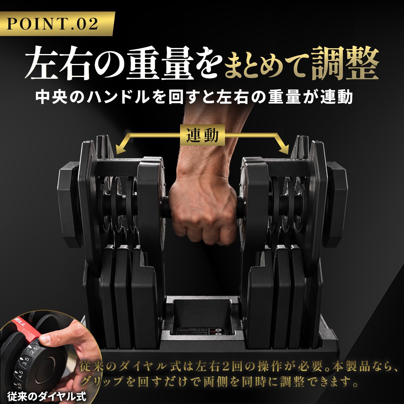 Amazon | 【最新型 片手一つで、重量変化。】 TOP FILM 可変式ダンベル