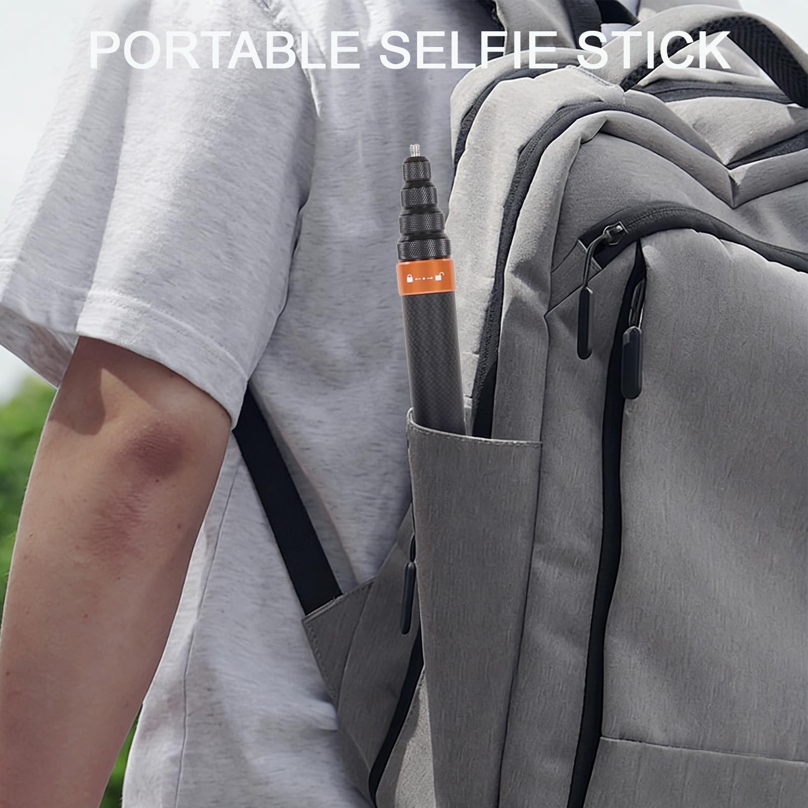 Bastone per selfie invisibile per One RS, per GO 2, ONE R, ONE X, 3 metri