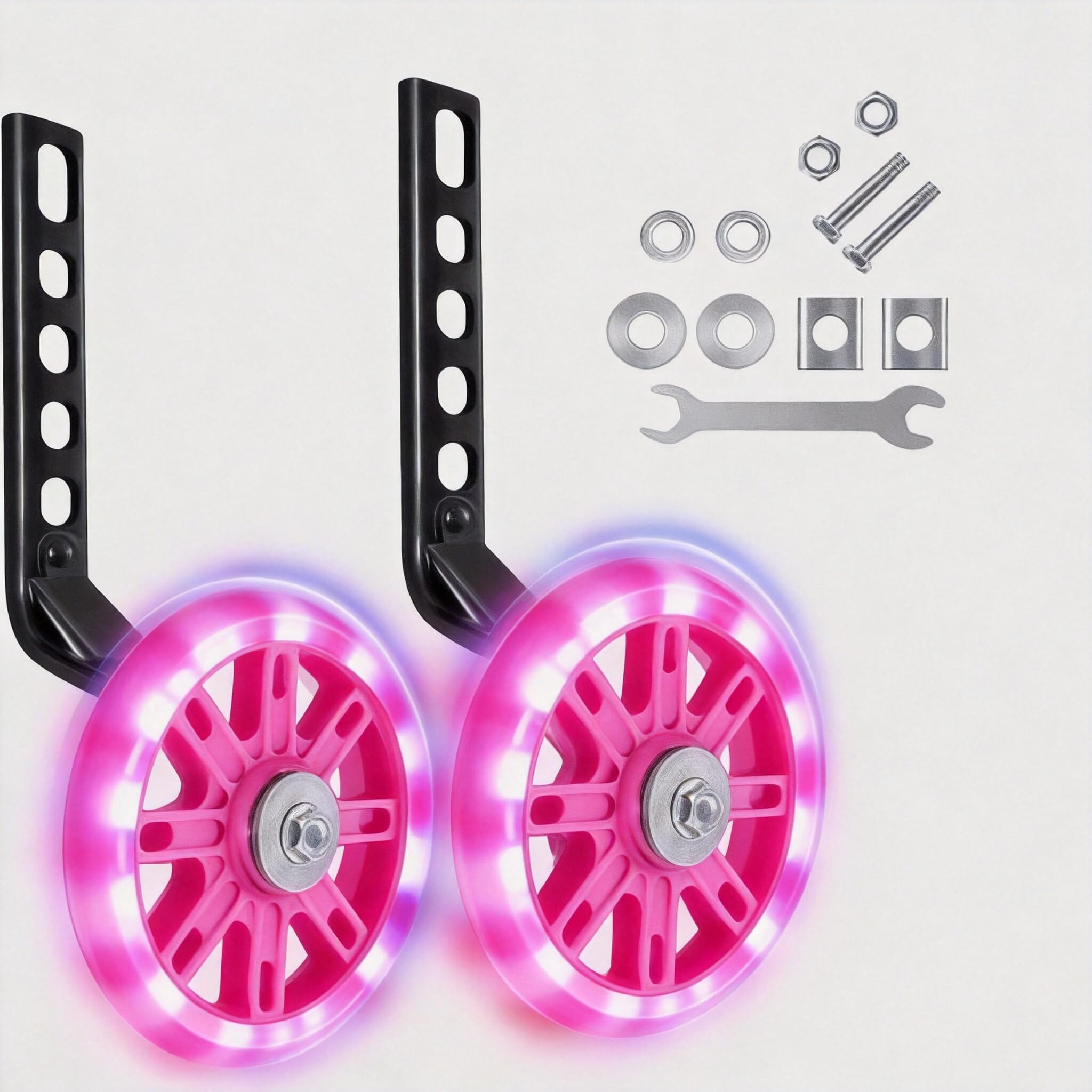 Adjustable Kids Bike Training Wheels 12-20 Silent Flash Mount Kit