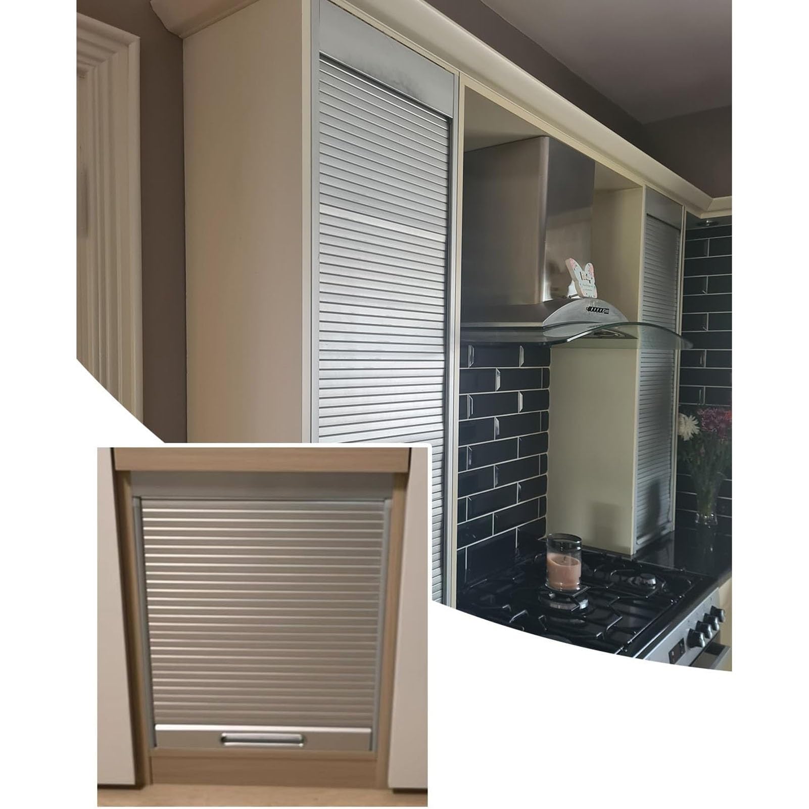 Porte de placard enroulable pour garde-manger : cuisinez avec un accès libre
