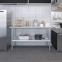 Vista 9 de Mesa de trabajo de acero inoxidable AmGood