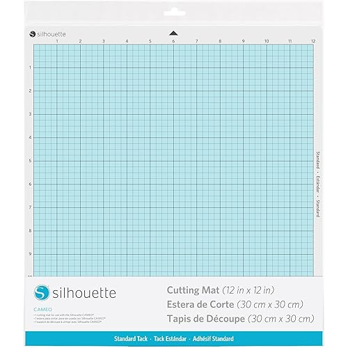 Silhouette America Standard Adhesive Cutting Mat (PVC, 30.5 x 30.5 cm, Beige or Cream), Craft-Cutting Mat for Silhouette Cameo